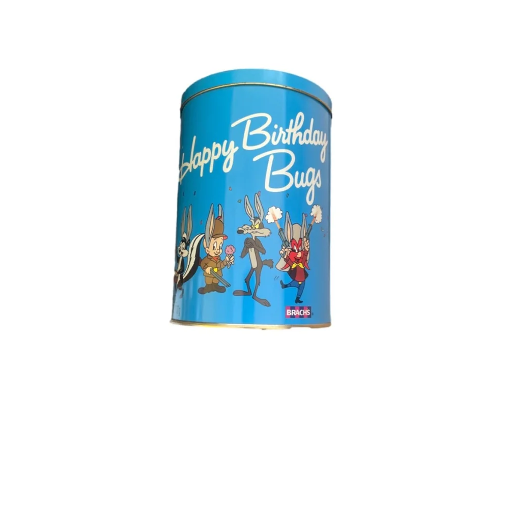 Brach's Blue Multicolor Looney Tunes Happy Birthday Bugs Bunny Tin